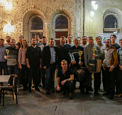 Украинская хоккейная лига провела турнир по настольному хоккею среди журналистов